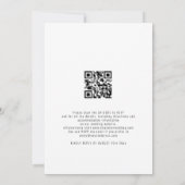 Invitation Moderne 2 Script photo Code QR Mariage (Dos)