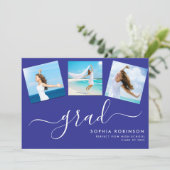 Invitation Moderne 4 photo Collage de photos Parti de graduat (Debout devant)