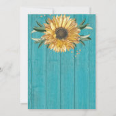 Invitation Moderne 4 Photo Collage Tournesol fête d'anniversa (Dos)