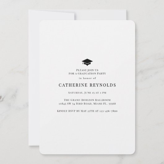 Invitation Moderne 4 Photos Graduation simple (Dos)