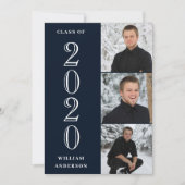 Invitation Moderne 4e année PHOTO Collage Graduation Party (Devant)