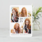 Invitation Moderne 4e année Photos Simple Graduation (Debout devant)