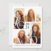 Invitation Moderne 4e année Photos Simple Graduation (Devant)
