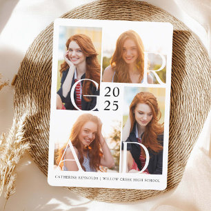 Invitation Moderne 4e année Photos Simple Graduation