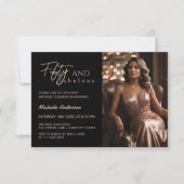 Invitation Moderne 50 ans et Fabuleux Photo Or Rose 50e Anniv (Devant)