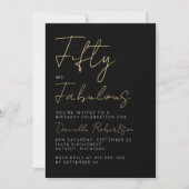 Invitation Moderne 50 ans et Fabulueuse Fête d'anniversaire d (Devant)