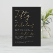 Invitation Moderne 50 ans et Fabulueuse Fête d'anniversaire d (Debout devant)
