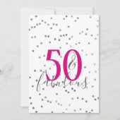 Invitation Moderne 50 et fabuleux concours d'anniversaire (Devant)