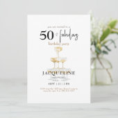 Invitation Moderne 50 & Fabuleux Black Birthday Party (Debout devant)