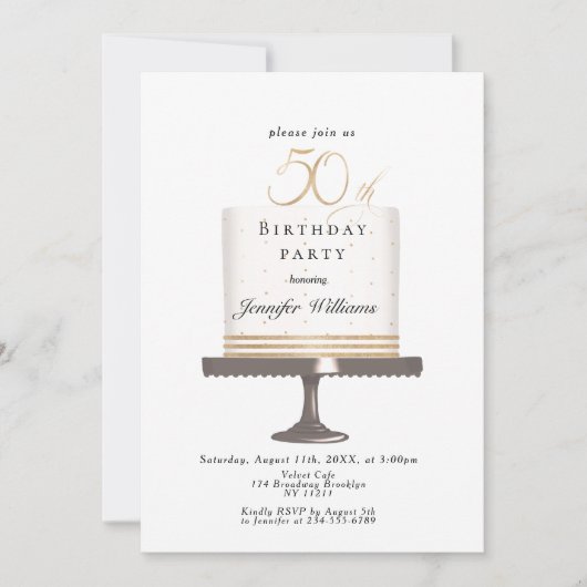 Invitation Moderne, 50e anniversaire (Devant)