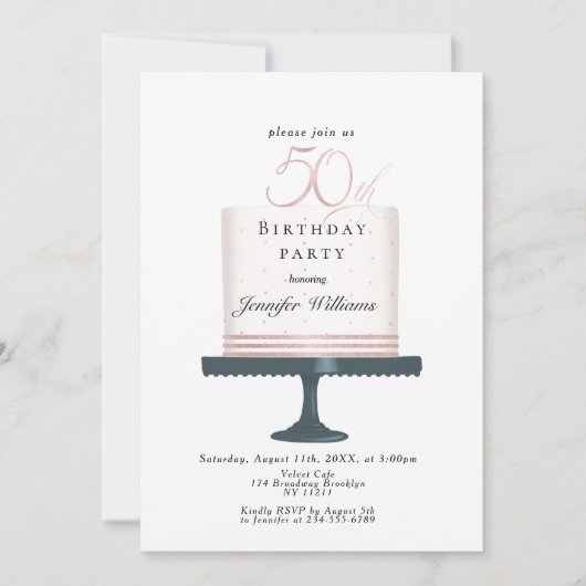 Invitation Moderne, 50e anniversaire (Devant)