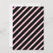Invitation Moderne 50e Anniversaire Rose et Noir (Dos)