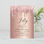 Invitation Moderne 50ème anniversaire de la fête de la goutte (Debout devant)