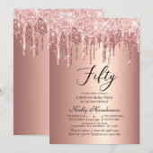 Invitation Moderne 50ème anniversaire de la fête de la goutte (Devant / Derrière)