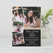 Invitation Moderne 5 photo Collage Graduation (Debout devant)