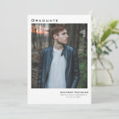 Invitation Moderne 5 photo Collage Graduation (Debout devant)