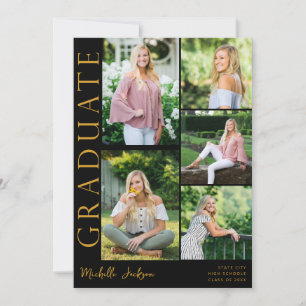 Invitation Moderne 5 photo - Noir