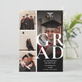 Invitation Moderne 5 Photo RN Soins infirmiers fête de gradua (Debout devant)