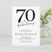 Invitation Moderne 70 ans et Scénario Fabuleux Soixante-dixiè (Debout devant)