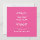 Invitation Moderne 8 Photo Collage Pink Graduation (Dos)