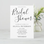 Invitation moderne à la douche nuptiale noire et b (Debout devant)