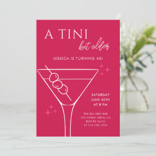 Invitation Moderne A Tini Bit Vieux Rouge 40e anniversaire fê