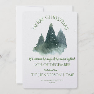 Invitation moderne à une fête de Noël joyeuse