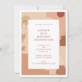 Invitation Moderne Abstrait 50e Anniversaire Géométrique Terr (Devant)