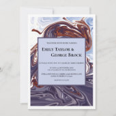 Invitation Moderne Abstrait Blue Wave Sky élégante et chic Ma (Devant)