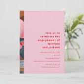 Invitation moderne abstrait coloré simple engagement minimali (Debout devant)