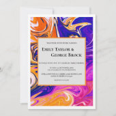 Invitation Moderne Abstrait élégant Galaxy Wavy Chic Mariage (Devant)