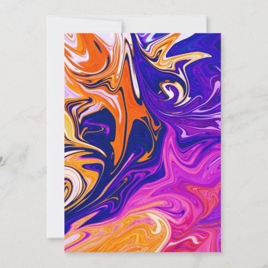 Invitation Moderne Abstrait élégant Galaxy Wavy Chic Mariage (Dos)