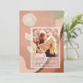 Invitation Moderne Abstrait Simple Neutre Tons Terre Atténués (Debout devant)