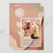 Invitation Moderne Abstrait Simple Neutre Tons Terre Atténués (Devant / Derrière)