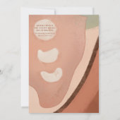 Invitation Moderne Abstrait Simple Neutre Tons Terre Tons Ass (Dos)