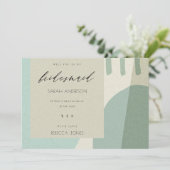 INVITATION MODERNE ABSTRAITE AQUA ARTISTIQUE ÊTRE MON BRIDESM (Debout devant)