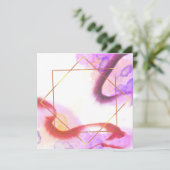Invitation moderne abstraite aquarelle alcool (Debout devant)