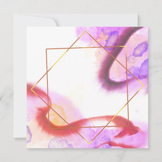 Invitation moderne abstraite aquarelle alcool (Devant)