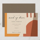 INVITATION MODERNE ABSTRAITE RUST ARTISTIQUE ÊTRE MON HOMME (Devant / Derrière)