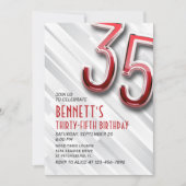 Invitation moderne Adulte 35e Anniversaire (Devant)