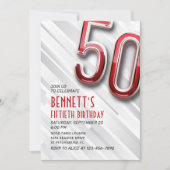 Invitation moderne Adulte 50e Anniversaire (Devant)