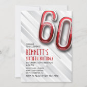 Invitation moderne Adulte 60e Anniversaire (Devant)