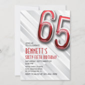 Invitation moderne Adulte 65e Anniversaire (Devant)