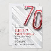 Invitation moderne Adulte 70e Anniversaire (Devant)