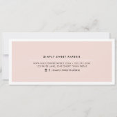 Invitation MODERNE AFFAIRES élégant bon d'affaires logo rose (Dos)