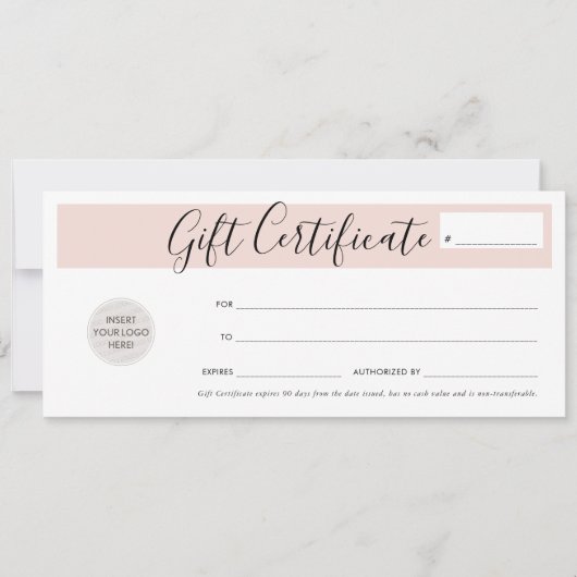 Invitation MODERNE AFFAIRES élégant bon d'affaires logo rose (Devant)