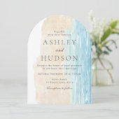 Invitation Moderne All Seasons Beach Boho Arch Mariage (Debout devant)
