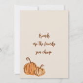 Invitation Moderne amis de la citrouille aquarelle en terre c (Dos)