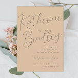 Invitation Moderne amusement couples noms couleurs personnali<br><div class="desc">Customisez toutes les polices et les couleurs de votre événement mariage</div>