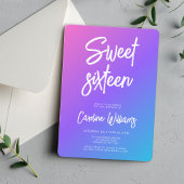 Invitation Moderne Anniversaire de 16 ans Tendance Douce